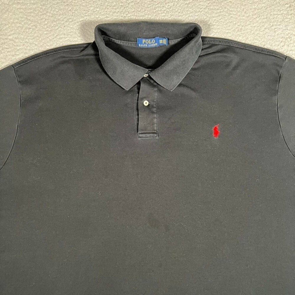 Polo Ralph Lauren Shirt Mens 3XB Black Casual Preppy Flesh Pony Logo Classic Fit